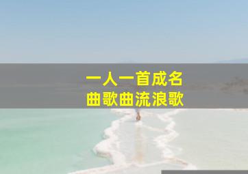 一人一首成名曲歌曲流浪歌