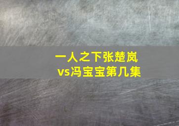 一人之下张楚岚vs冯宝宝第几集