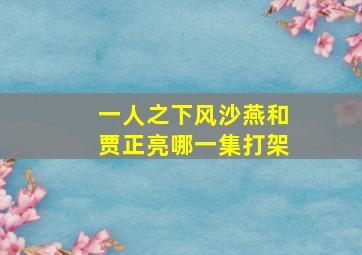 一人之下风沙燕和贾正亮哪一集打架