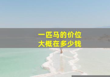 一匹马的价位大概在多少钱