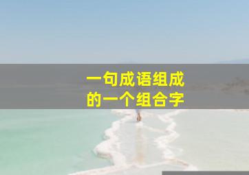 一句成语组成的一个组合字