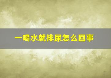 一喝水就排尿怎么回事