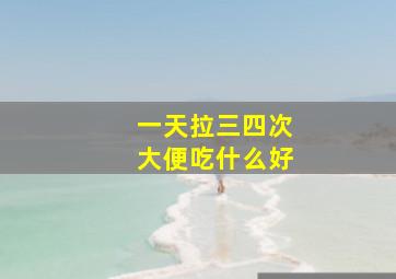 一天拉三四次大便吃什么好