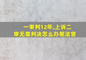 一审判12年,上诉二审无罪判决怎么办呢法官