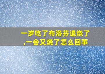 一岁吃了布洛芬退烧了,一会又烧了怎么回事