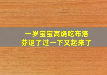 一岁宝宝高烧吃布洛芬退了过一下又起来了