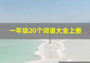 一年级20个词语大全上册