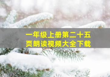 一年级上册第二十五页朗读视频大全下载