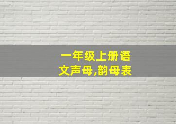 一年级上册语文声母,韵母表