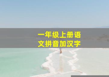 一年级上册语文拼音加汉字