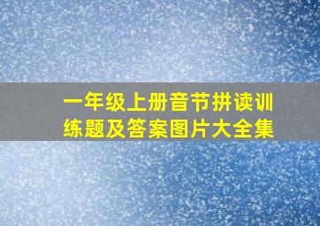 一年级上册音节拼读训练题及答案图片大全集