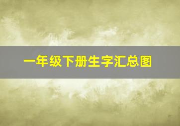 一年级下册生字汇总图