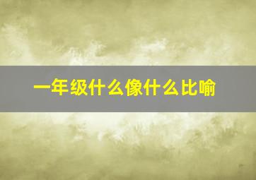 一年级什么像什么比喻