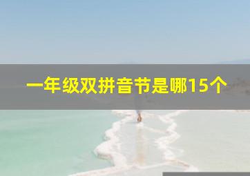 一年级双拼音节是哪15个