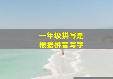 一年级拼写是根据拼音写字