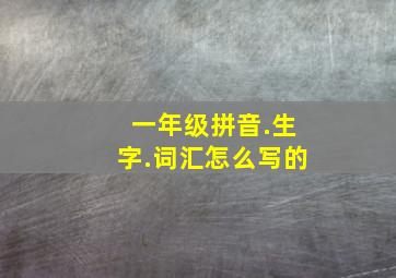 一年级拼音.生字.词汇怎么写的