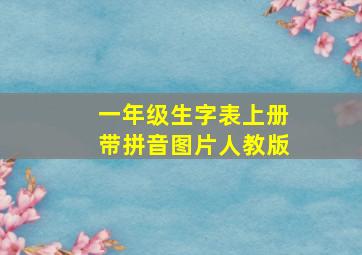 一年级生字表上册带拼音图片人教版