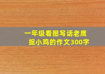 一年级看图写话老鹰捉小鸡的作文300字