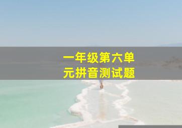 一年级第六单元拼音测试题