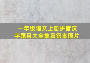 一年级语文上册拼音汉字题目大全集及答案图片