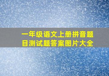 一年级语文上册拼音题目测试题答案图片大全