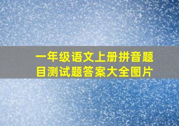 一年级语文上册拼音题目测试题答案大全图片