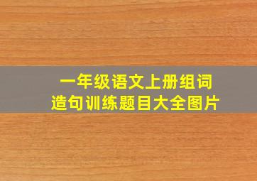 一年级语文上册组词造句训练题目大全图片