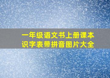 一年级语文书上册课本识字表带拼音图片大全