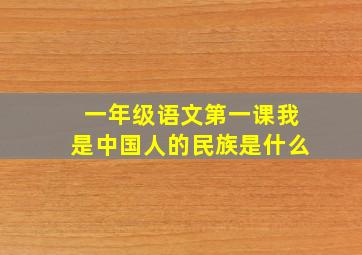 一年级语文第一课我是中国人的民族是什么