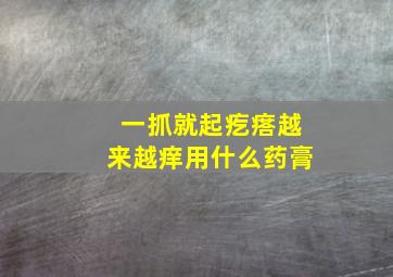 一抓就起疙瘩越来越痒用什么药膏