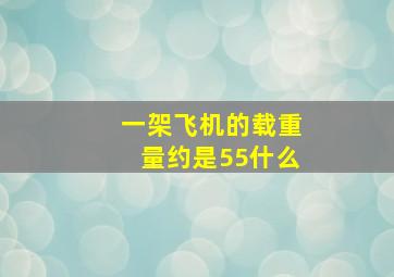 一架飞机的载重量约是55什么