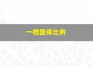 一档医保比例