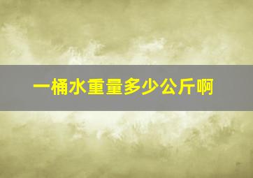 一桶水重量多少公斤啊