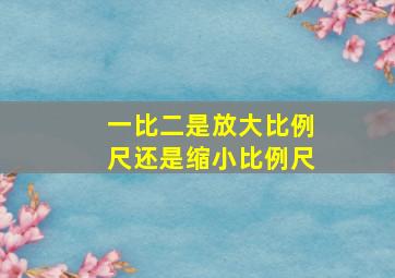 一比二是放大比例尺还是缩小比例尺