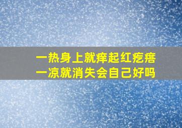 一热身上就痒起红疙瘩一凉就消失会自己好吗