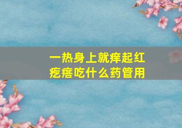 一热身上就痒起红疙瘩吃什么药管用