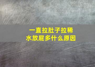 一直拉肚子拉稀水放屁多什么原因