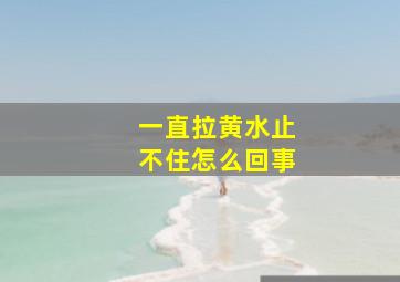 一直拉黄水止不住怎么回事