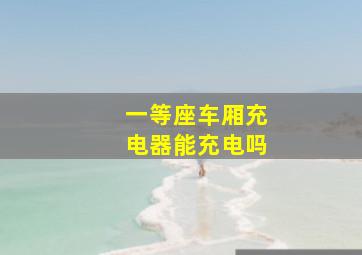 一等座车厢充电器能充电吗