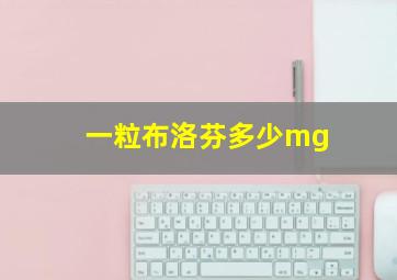 一粒布洛芬多少mg