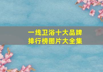 一线卫浴十大品牌排行榜图片大全集