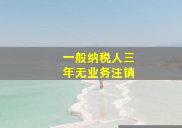 一般纳税人三年无业务注销