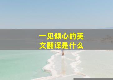 一见倾心的英文翻译是什么