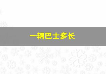 一辆巴士多长