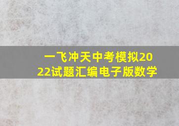 一飞冲天中考模拟2022试题汇编电子版数学