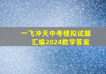 一飞冲天中考模拟试题汇编2024数学答案