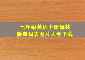 七年级英语上册译林版单词表图片大全下载