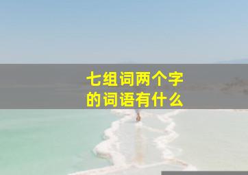 七组词两个字的词语有什么