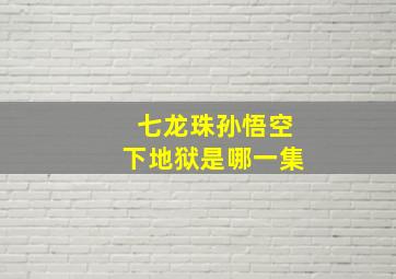 七龙珠孙悟空下地狱是哪一集