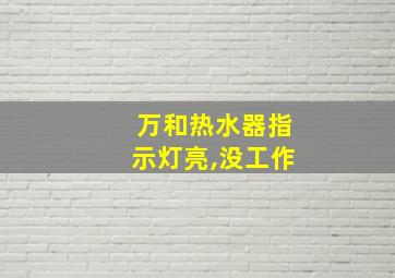 万和热水器指示灯亮,没工作